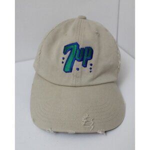 7 Up Logo Worn Style Embroidered Baseball Cap